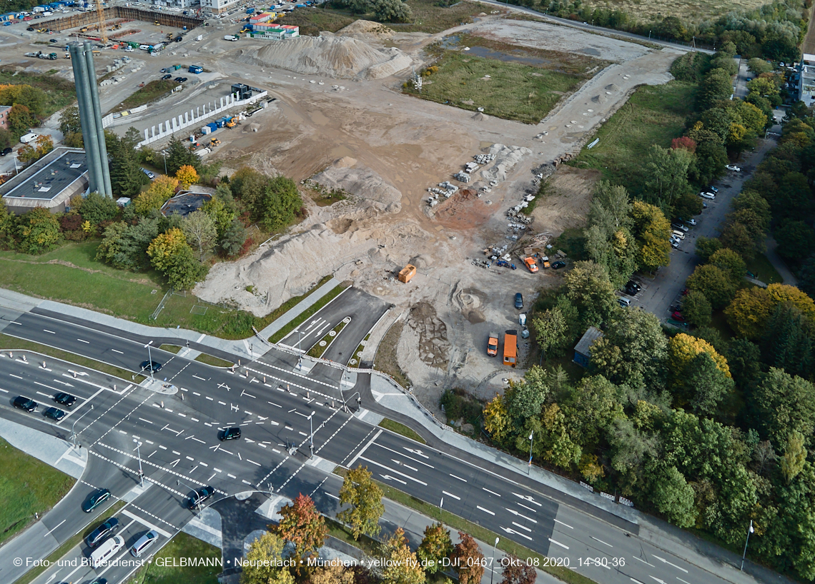 08.10.2020 - Baustelle Alexisquartier und Umgebung in Neuperlach